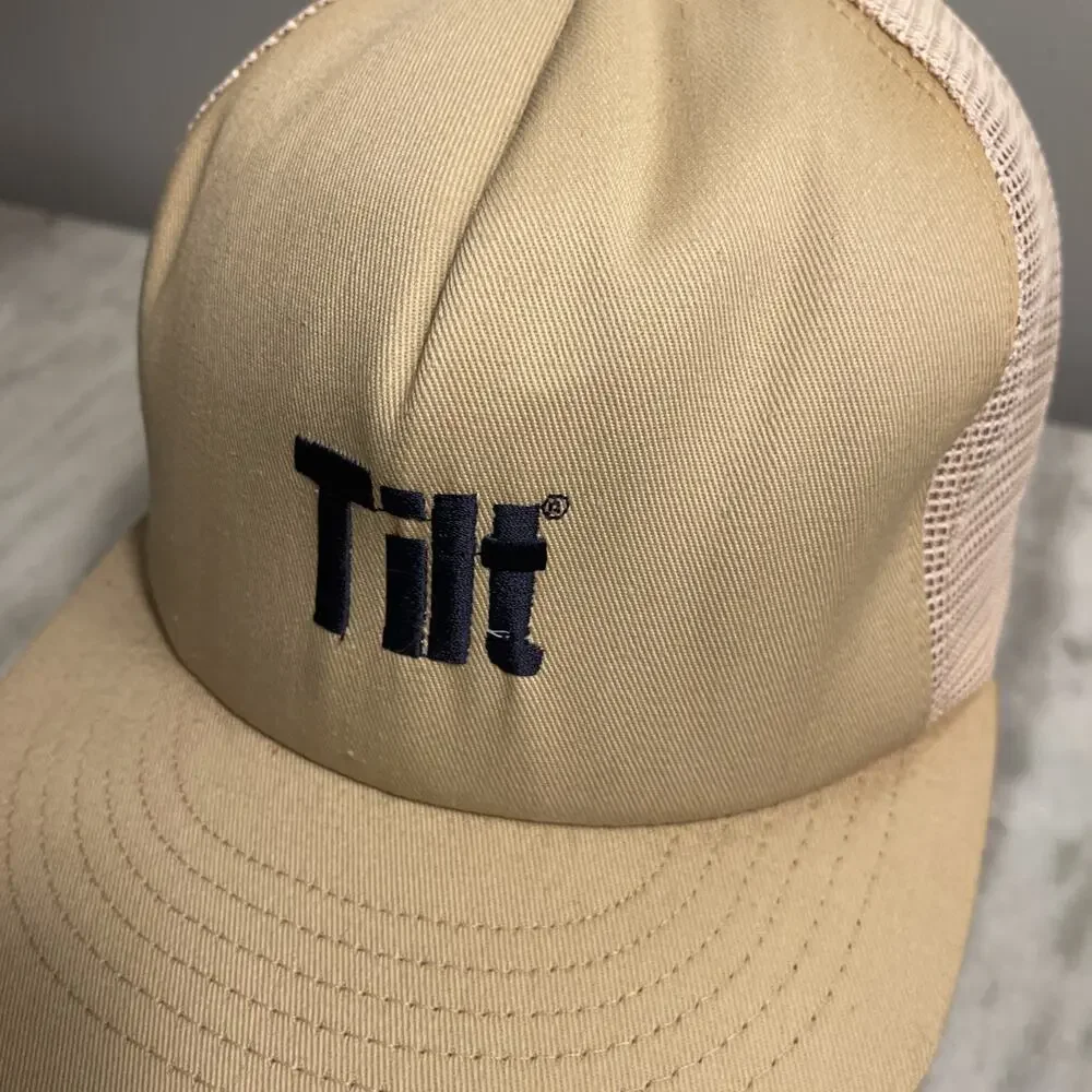Vintage Tilt Mesh Trucker Hat (Made In U.S.A.) EUC Rare
